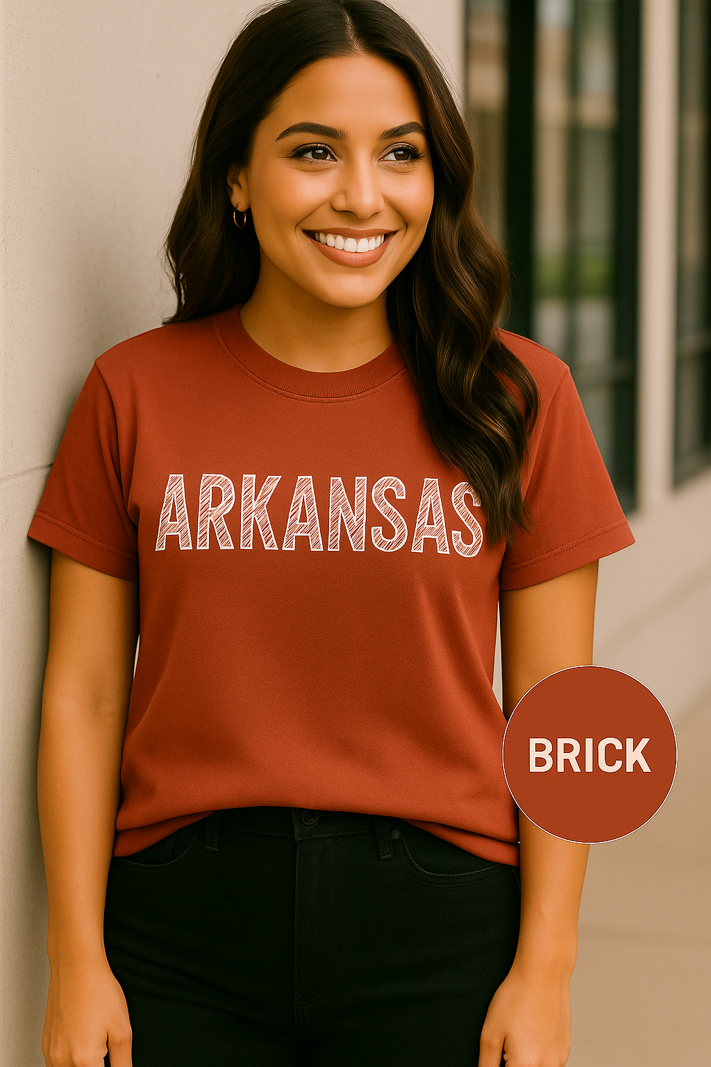 ARKANSAS Chevron Tee-Southern State Pride Tee | Comfort Colors® | Rooted South Threads