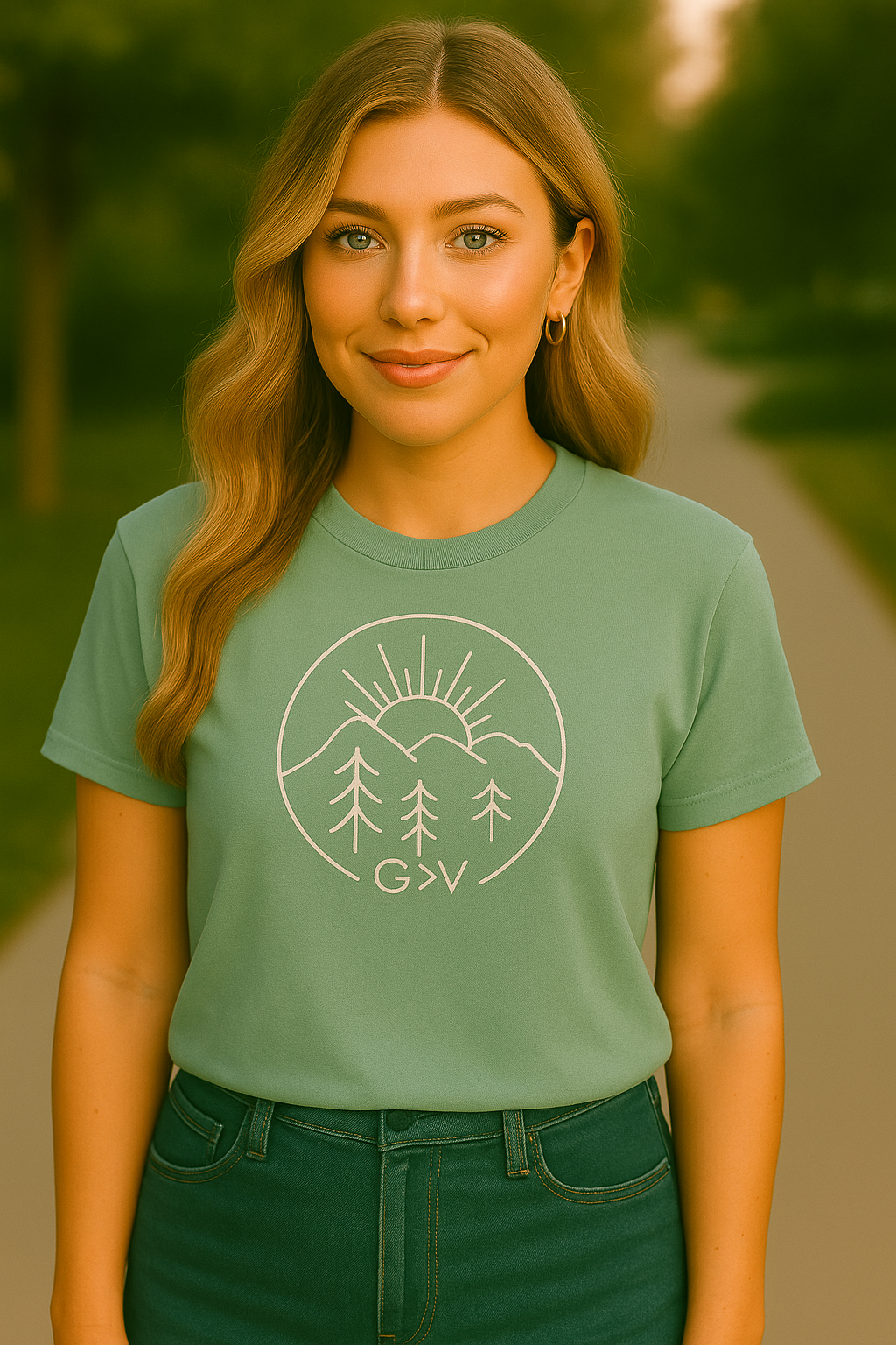 God Is Greater Than the Highs and Lows T-Shirt | Mountain & Sun Graphic Tee
