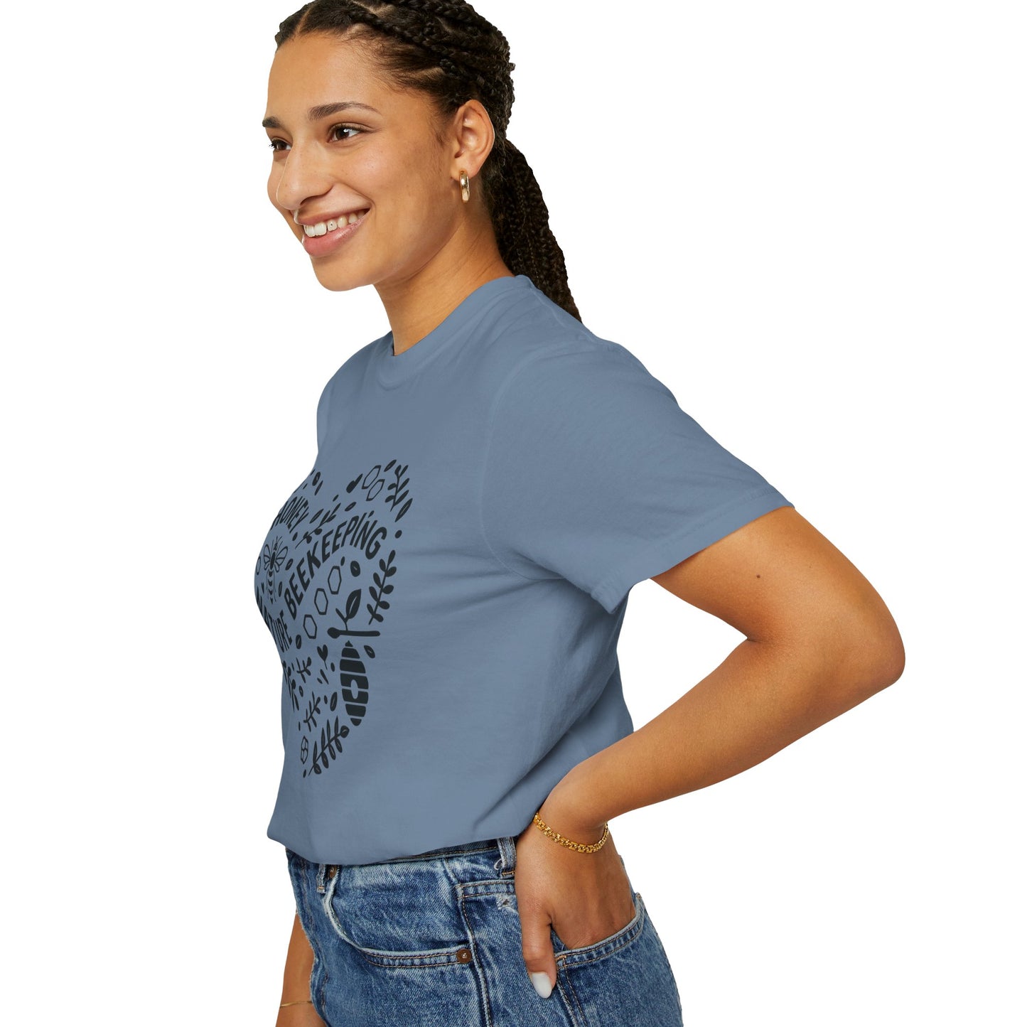 Beekeeping Heart Shirt – Honey Bee Nature Lover Graphic Tee – Sustainable Apiary Comfort Colors Style | Comfort Colors Graphic T-Shirt