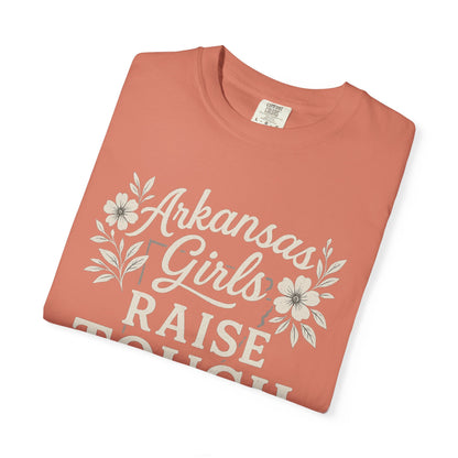 Arkansas Girls Raise Tough Kids Shirt Southern Mom Pride Tee | Comfort Colors Arkansas Graphic T-Shirt