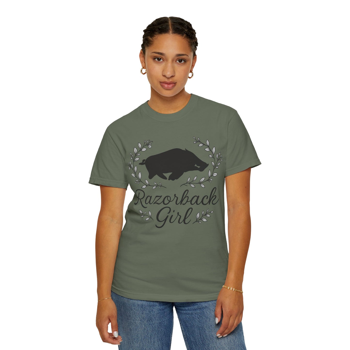 ARKANSAS Razorback Girl Tee – Arkansas Pride Meets Feminine Charm