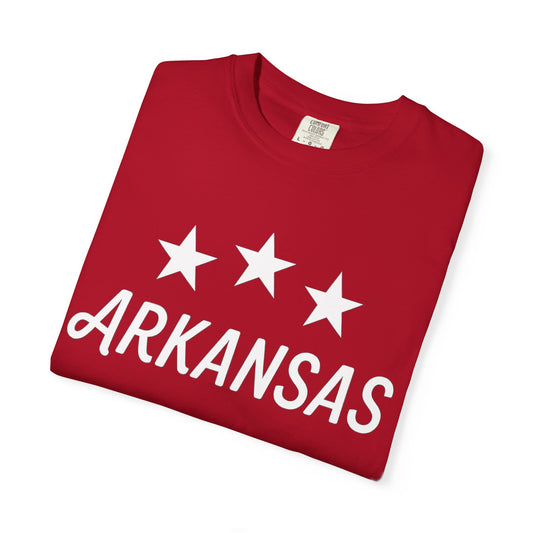 Arkansas Three Star Shirt – Southern State Pride Tee – Comfort Colors Vintage Graphic T-Shirt - arkansas T-Shirt