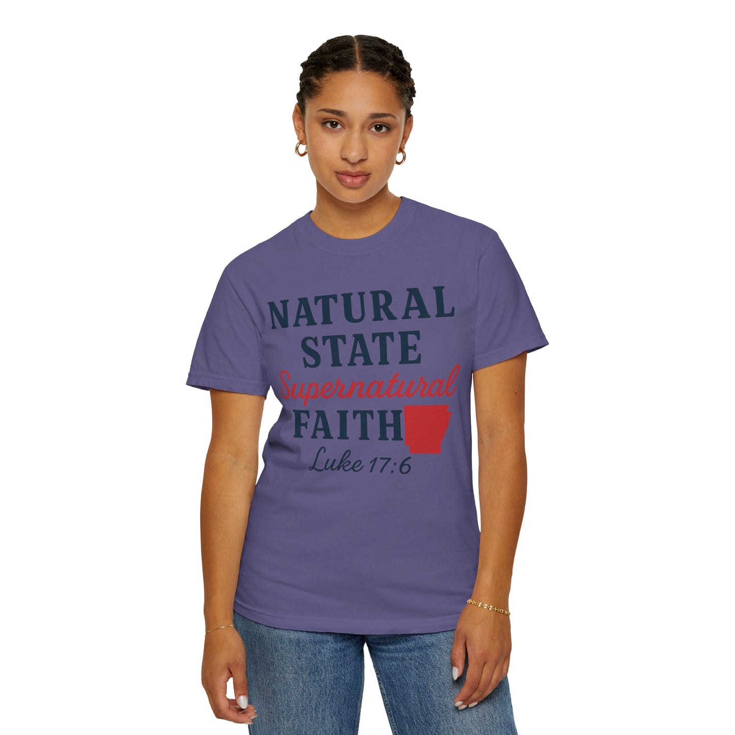 ARKANSAS Natural State, Supernatural Faith – Arkansas Scripture Tee
