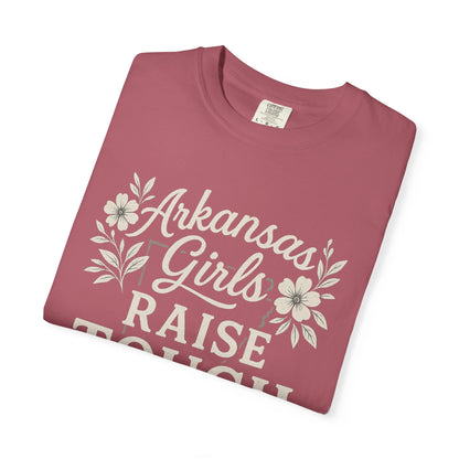 Arkansas Girls Raise Tough Kids Shirt Southern Mom Pride Tee | Comfort Colors Arkansas Graphic T-Shirt