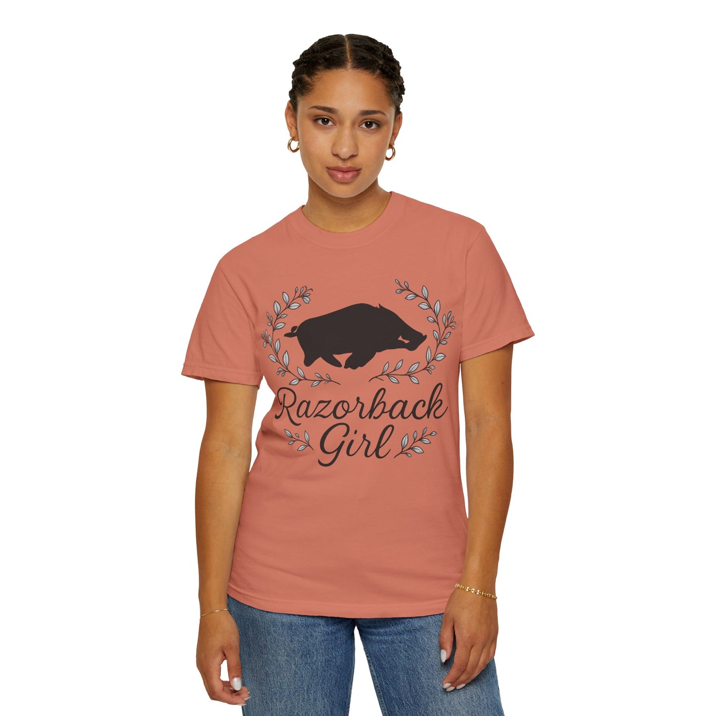 ARKANSAS Razorback Girl Tee – Arkansas Pride Meets Feminine Charm
