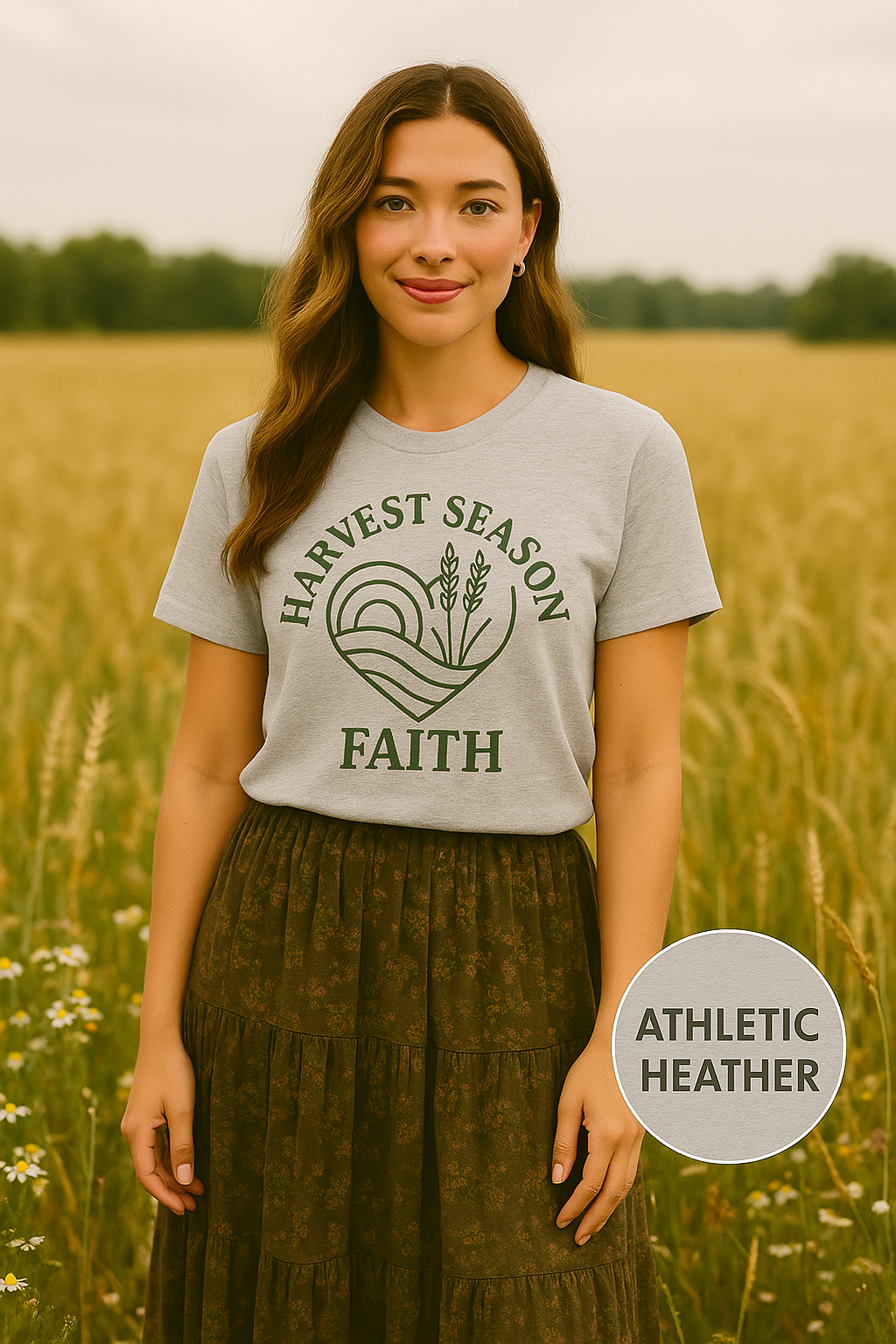 Harvest Season Faith T-Shirt – Christian Fall Graphic Tee | Southern Faith Shirt for Women | Rooted South Threads