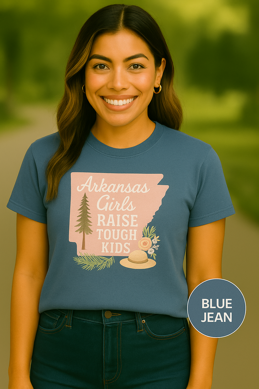 Arkansas Girls Raise Tough Kids Tee | Southern Mom Pride Tee | Comfort Colors Arkansas Graphic T-Shirt