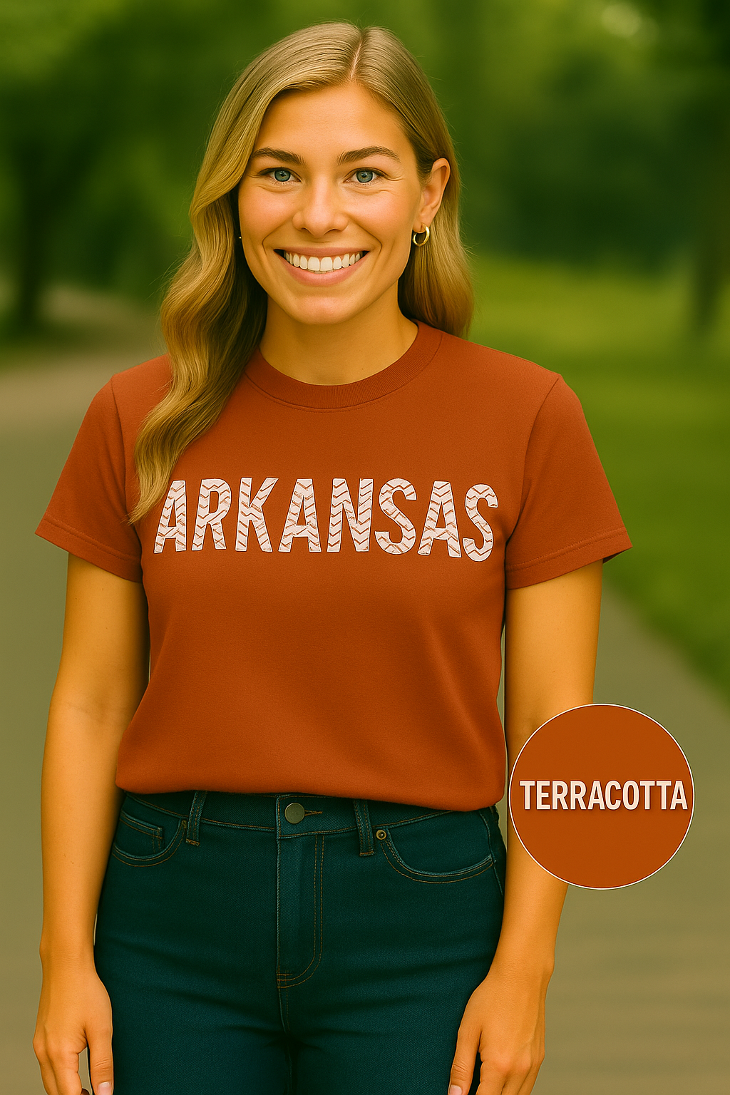 ARKANSAS Chevron Tee-Southern State Pride Tee | Comfort Colors® | Rooted South Threads