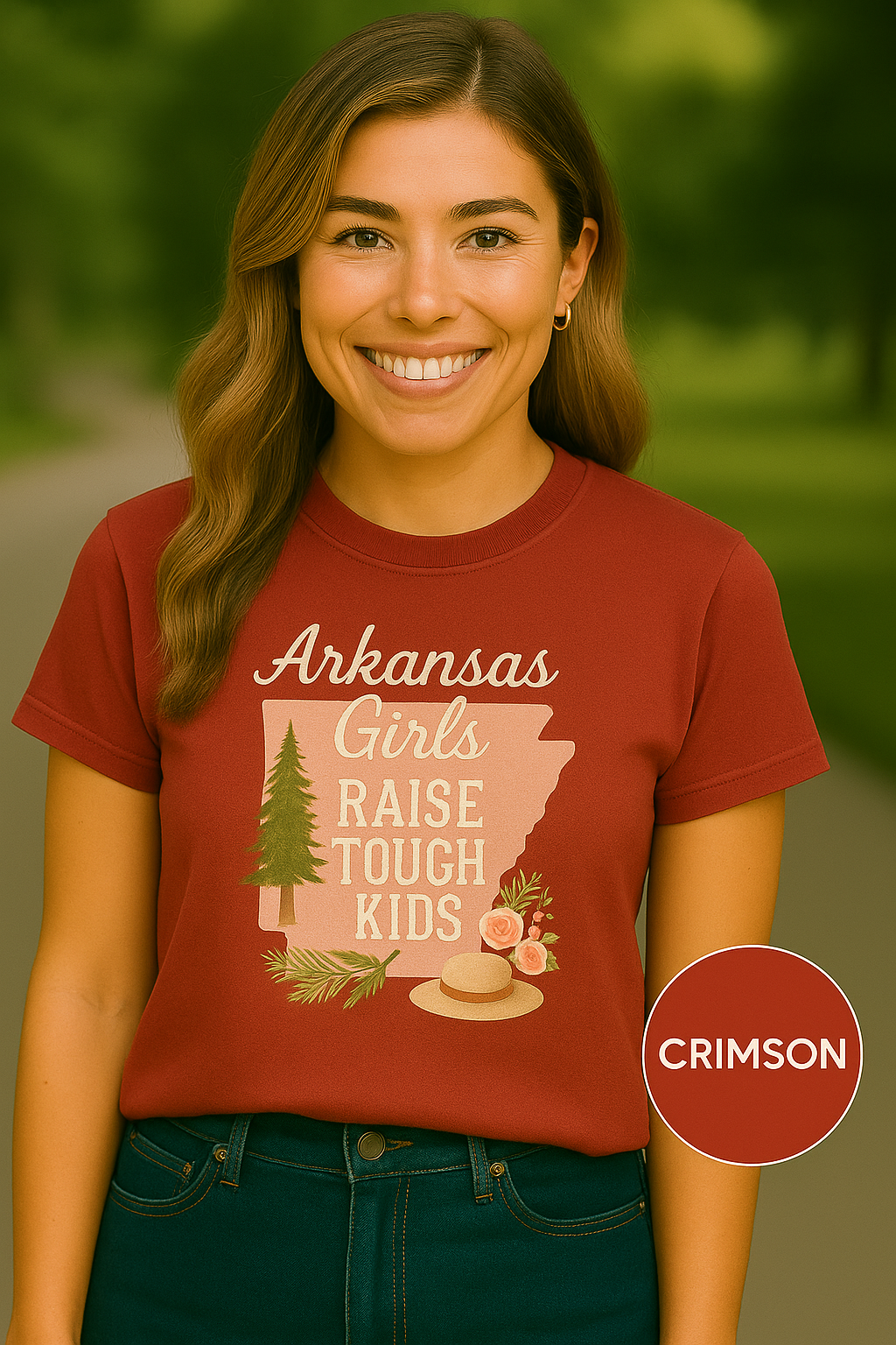Arkansas Girls Raise Tough Kids Tee | Southern Mom Pride Tee | Comfort Colors Arkansas Graphic T-Shirt