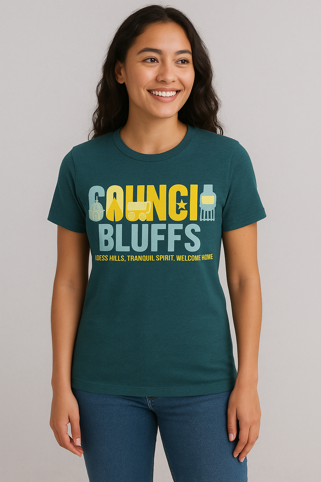 Council Bluffs T-Shirt – Loess Hills Pride & Iowa Heartland Tee | Rooted South Threads