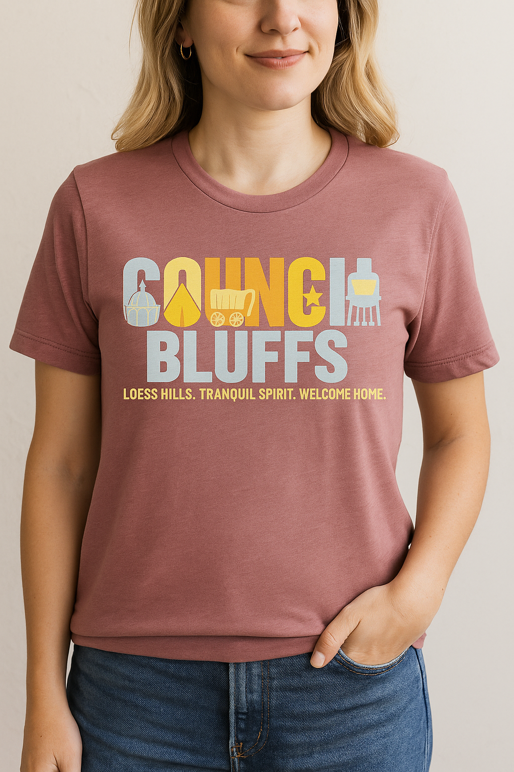 Council Bluffs T-Shirt – Loess Hills Pride & Iowa Heartland Tee | Rooted South Threads