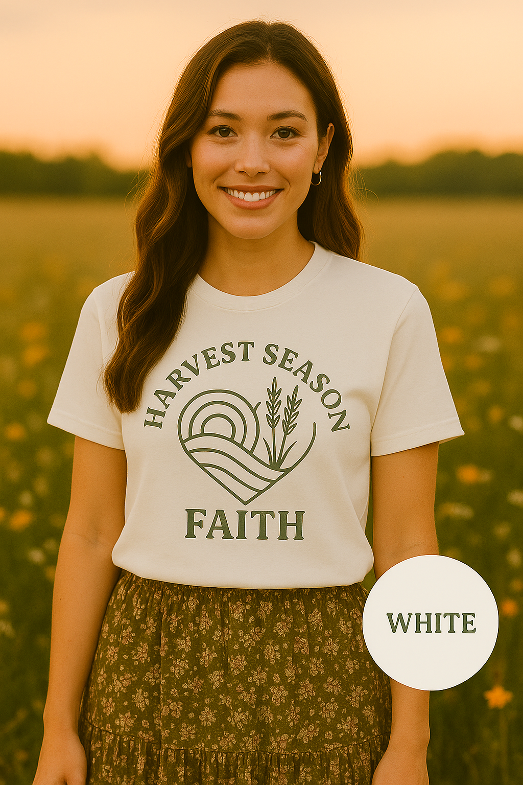 Harvest Season Faith T-Shirt – Christian Fall Graphic Tee | Southern Faith Shirt for Women | Rooted South Threads