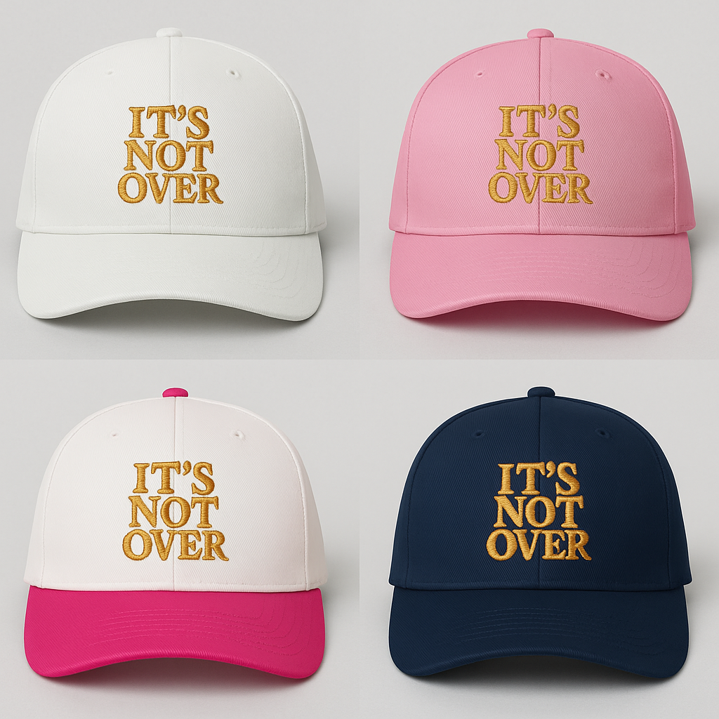 It’s Not Over Christian Hat | Faith Embroidered Baseball Cap | Hope & Encouragement Apparel