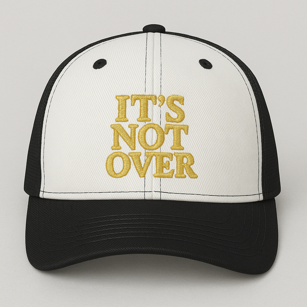 It’s Not Over Christian Hat | Faith Embroidered Baseball Cap | Hope & Encouragement Apparel
